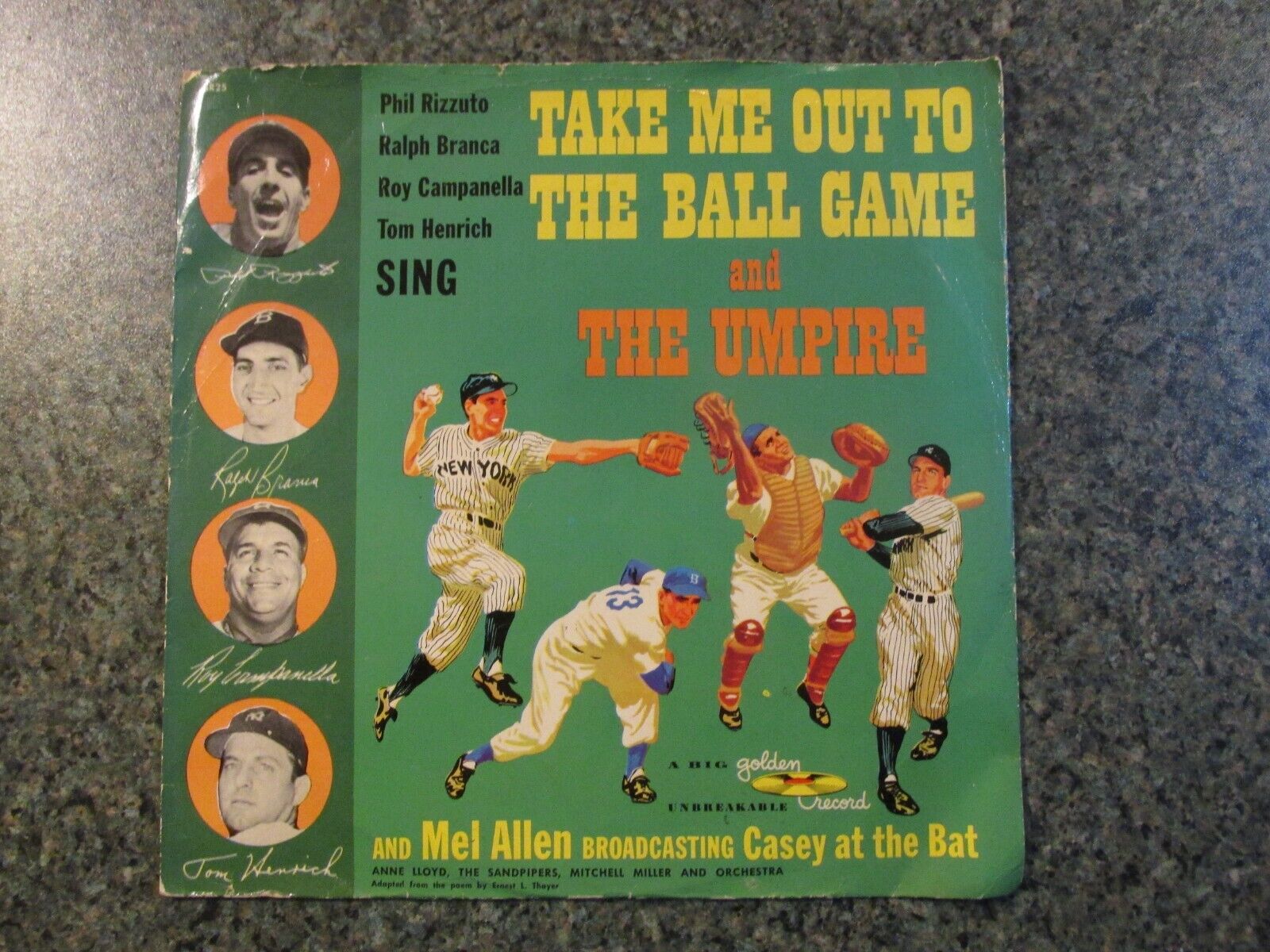 Take Me Out To The Ballgame & The Umpire 45 Record-rizzuto,campanella, Mel Allen