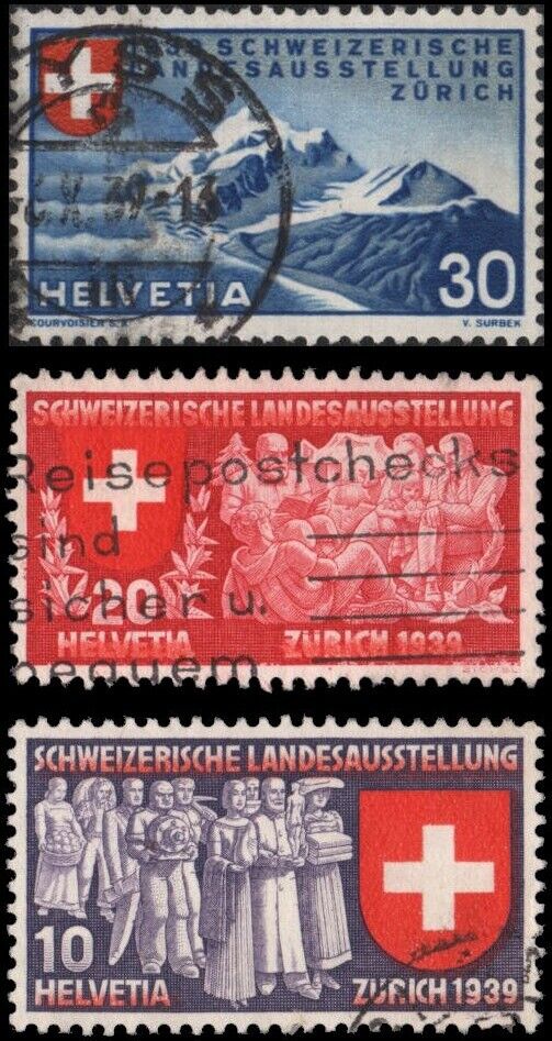 Switzerland #250-252 Set Used