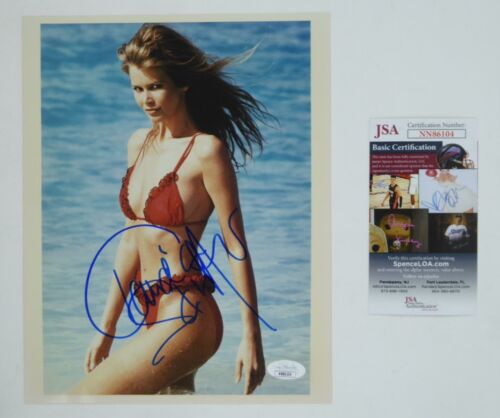 Claudia Schiffer Signed Autographed 8x10 Stock Glossy Photo Model Jsa Coa