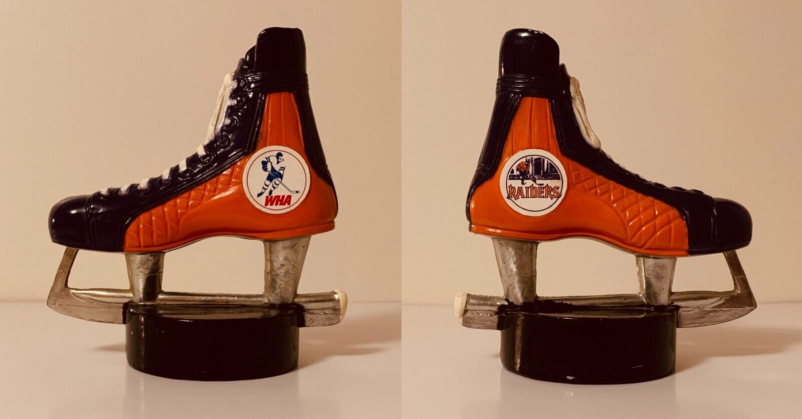 1970's Scott Products Wha Ny Raiders Hockey Bottle Opener Vintage Skate/puck