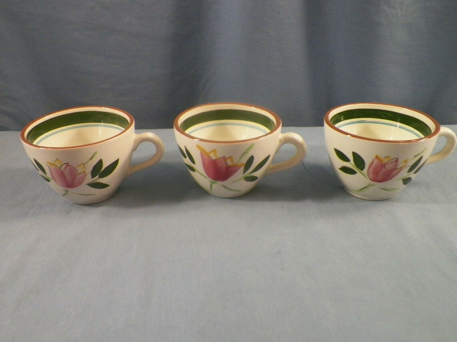 Set Of 3 Stangl Country Garden Cups