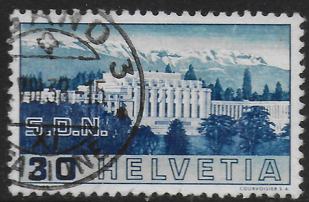 Switzerland Stamps 1938 Zst Error 212.2.02 Canc Vf