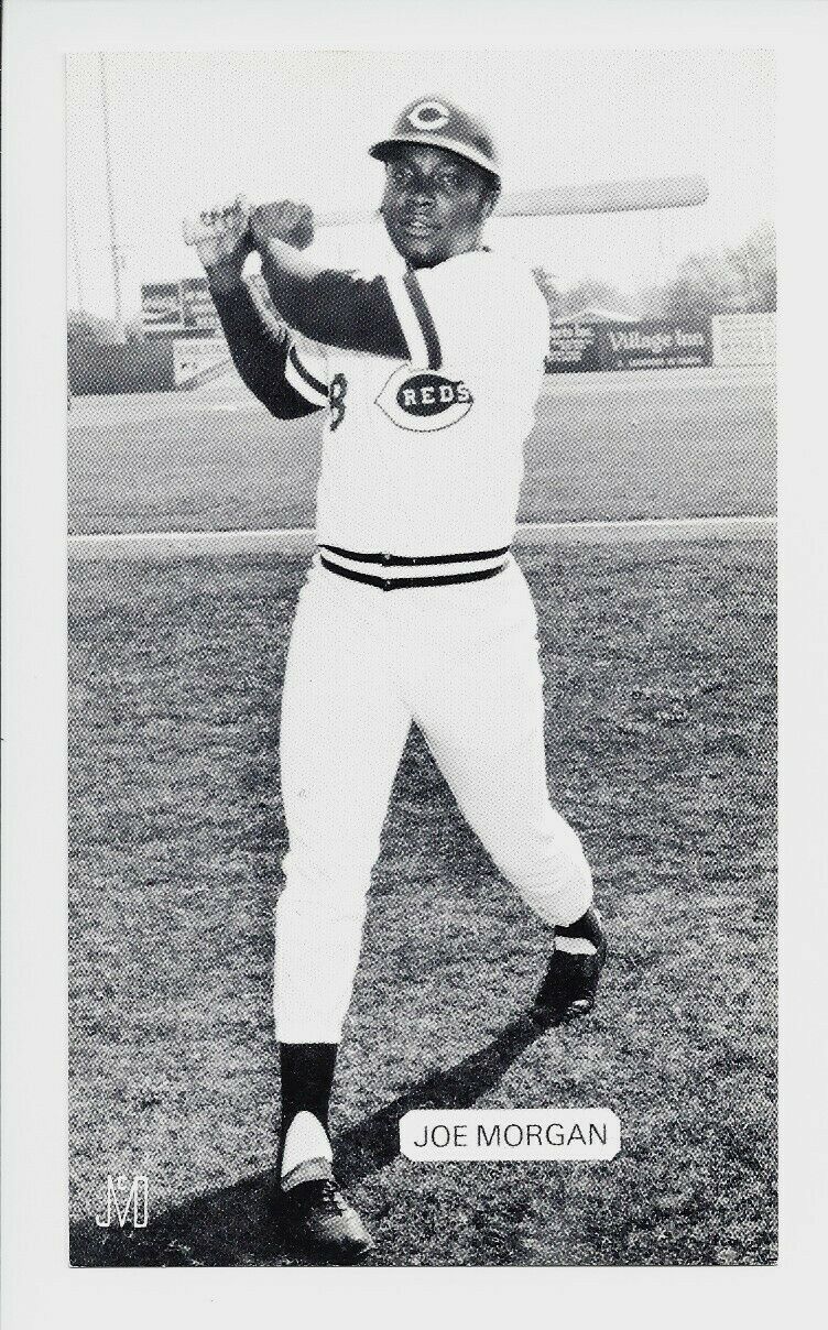 Jd Mcarthy Postcard Joe Morgan Cincinnati Reds Hall Of Fame 1970's Batting Pose
