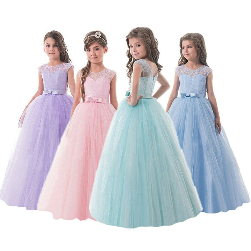 Flower Girl Dress Pageant Party Lace Wedding Prom Gown Formal Princess Dress